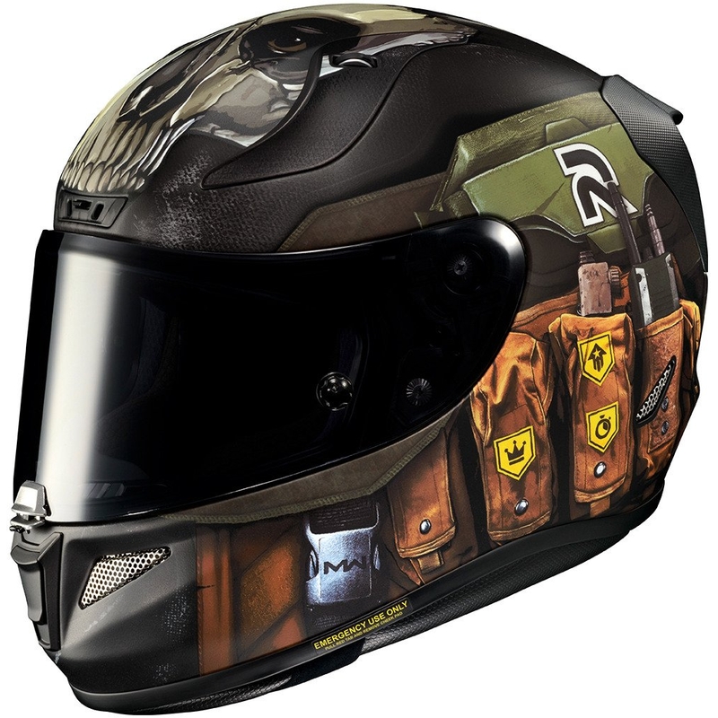 Casco moto integrale HJC RPHA 11 Ghost Call Of Duty MC34SF nero-marrone-verde Saldi