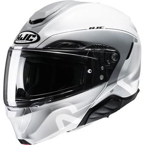 Casco moto HJC RPHA 91 Combust MC10 grigio e bianco