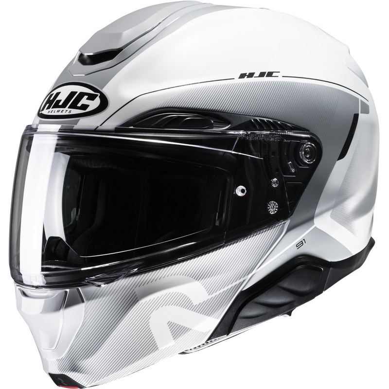 Casco moto HJC RPHA 91 Combust MC10 grigio e bianco Saldi