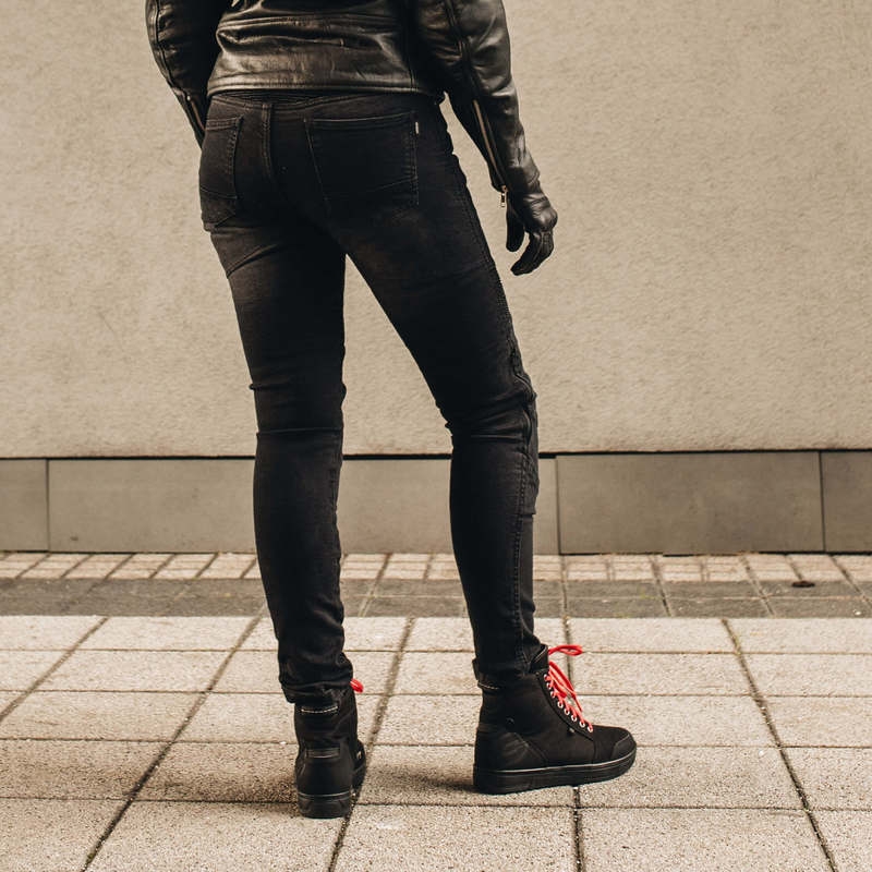 Jeans da motociclista Ozone Agness II Nero Donna