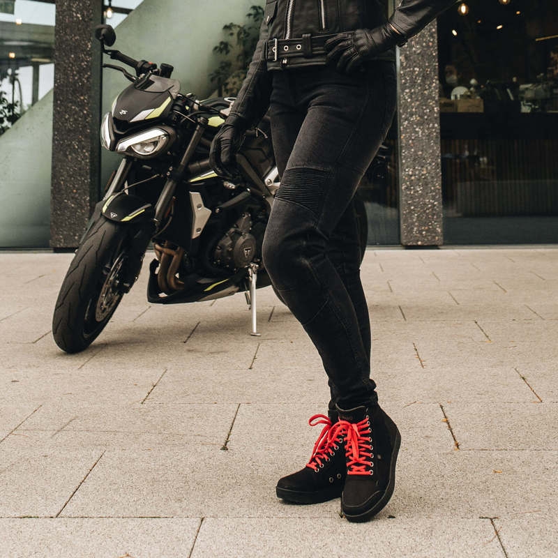 Jeans da motociclista Ozone Agness II Nero Donna