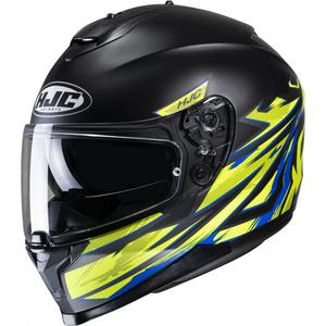 Casco moto integrale HJC C70 Pentas MC3HSF nero-blu-giallo fluo