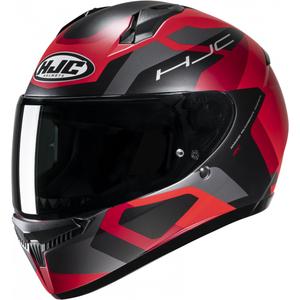 Casco moto integrale HJC C10 Tins MC1SF nero-grigio-rosso