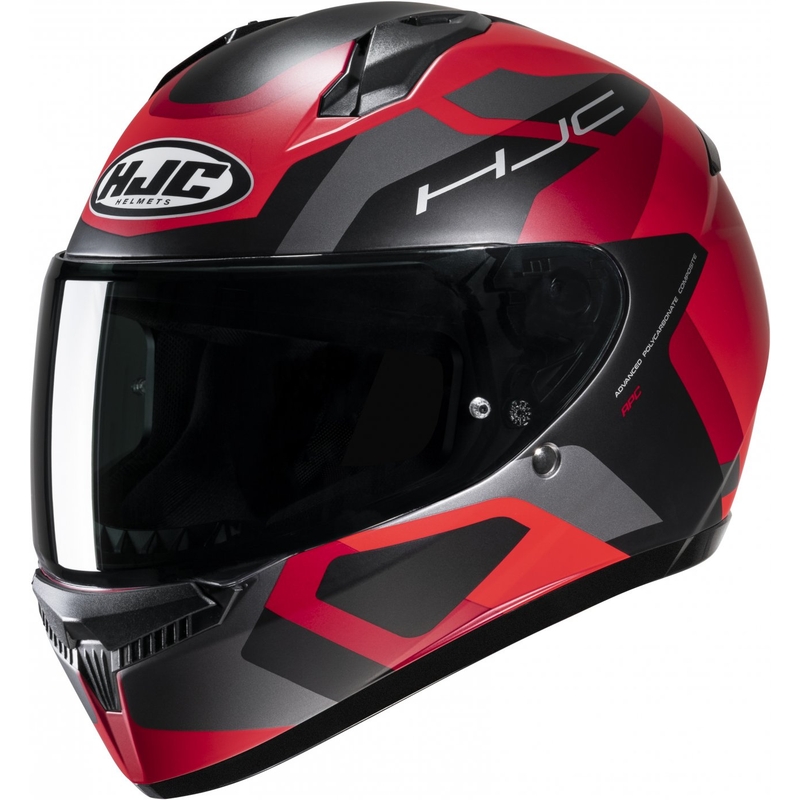Casco moto integrale HJC C10 Tins MC1SF nero-grigio-rosso