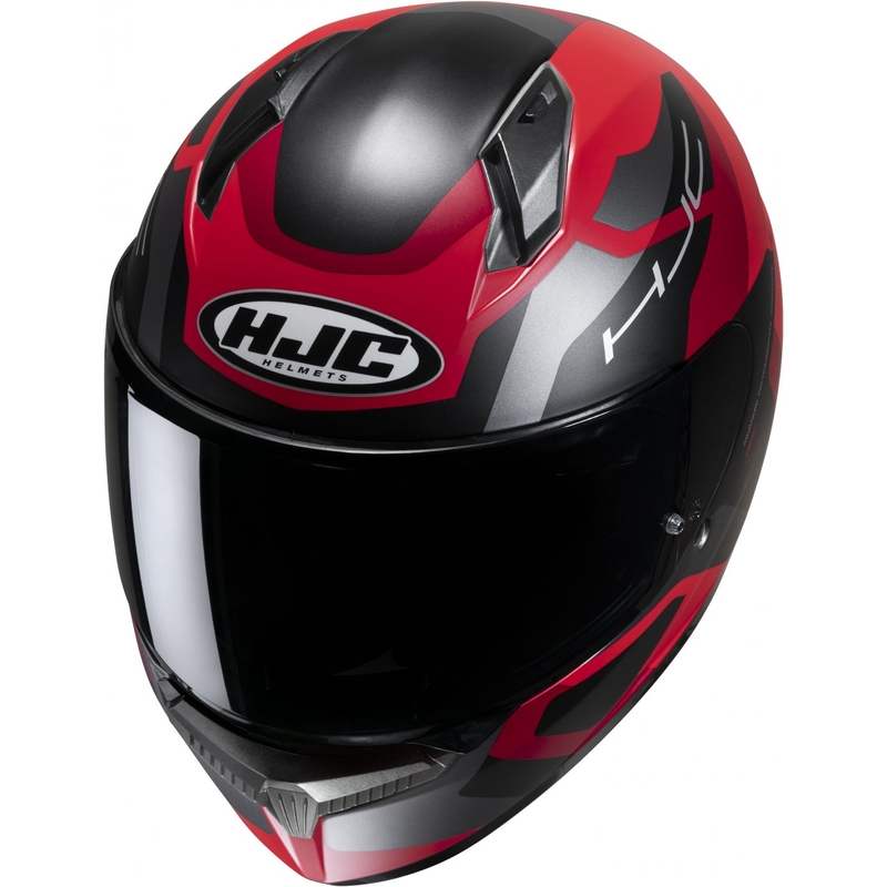 Casco moto integrale HJC C10 Tins MC1SF nero-grigio-rosso