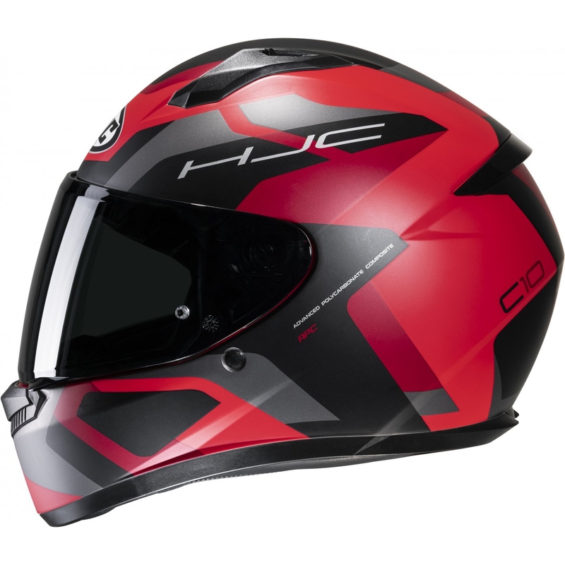 Casco moto integrale HJC C10 Tins MC1SF nero-grigio-rosso