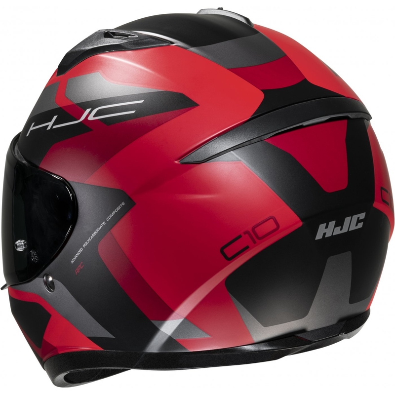 Casco moto integrale HJC C10 Tins MC1SF nero-grigio-rosso