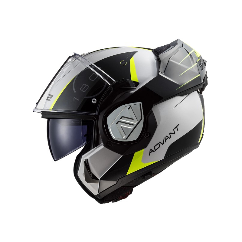 Casco moto ribaltabile LS2 FF906 Advant Codex 06 nero-bianco-giallo fluo