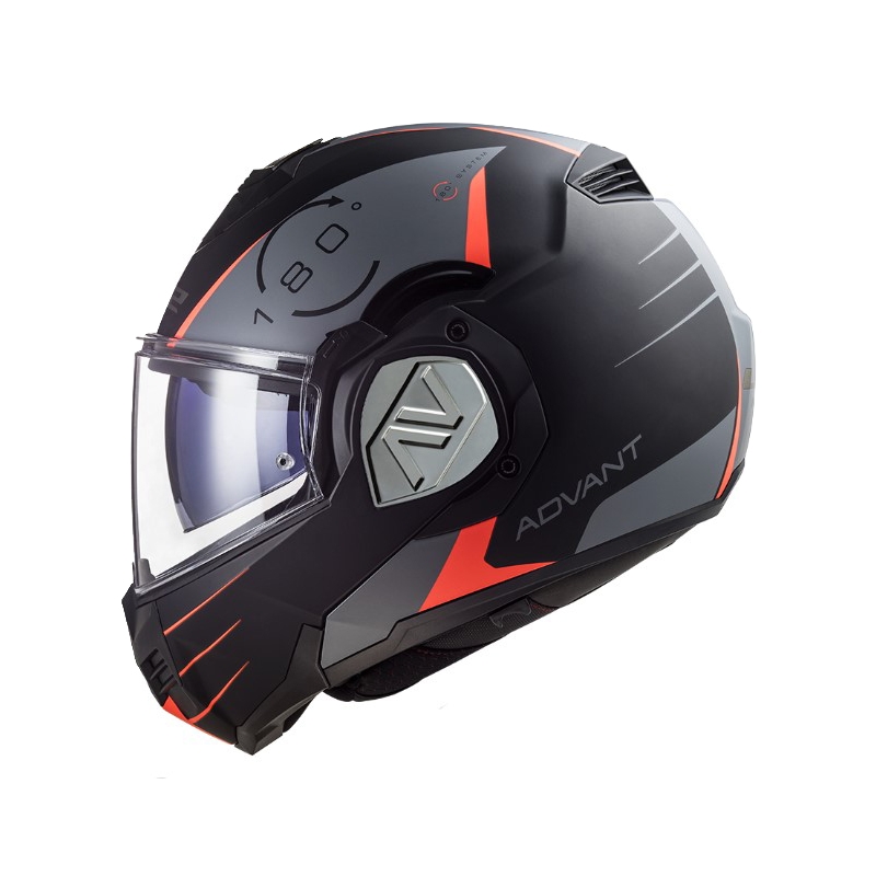 Casco moto modulare LS2 FF906 Advant Codex 06 rosso-nero-grigio-titanio