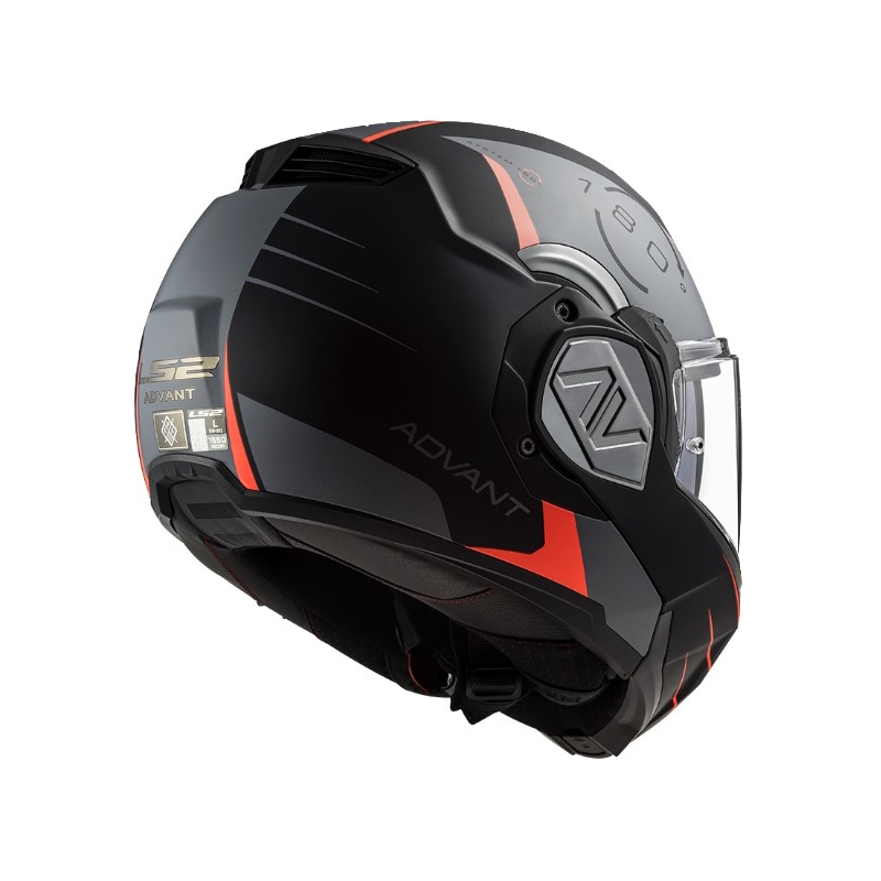 Casco moto modulare LS2 FF906 Advant Codex 06 rosso-nero-grigio-titanio