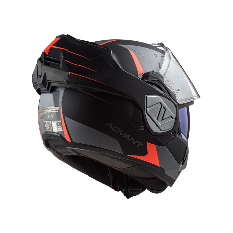 Casco moto modulare LS2 FF906 Advant Codex 06 rosso-nero-grigio-titanio