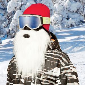 Beardski Maschera da Babbo Natale bianca
