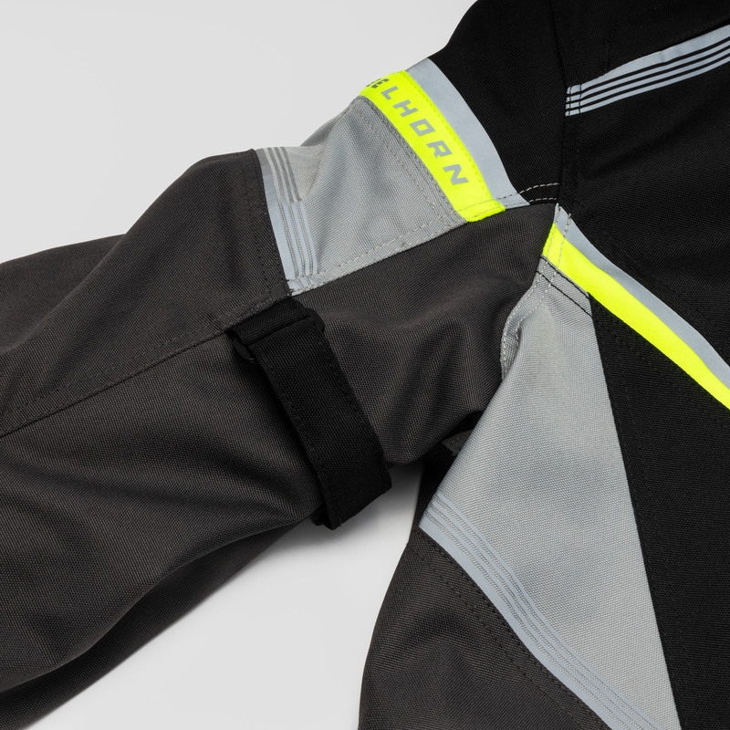 Giacca da moto Rebelhorn Spark nero-grigio-giallo fluo Saldi