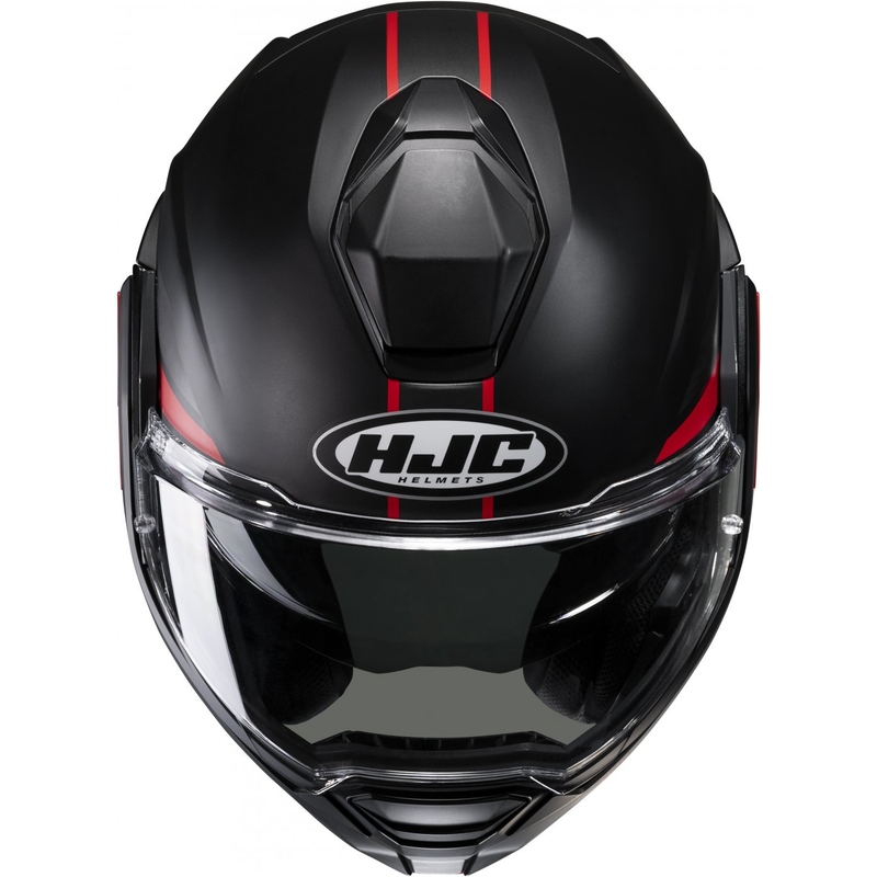 Casco moto apribile HJC i100 Beis MC1SF nero-rosso