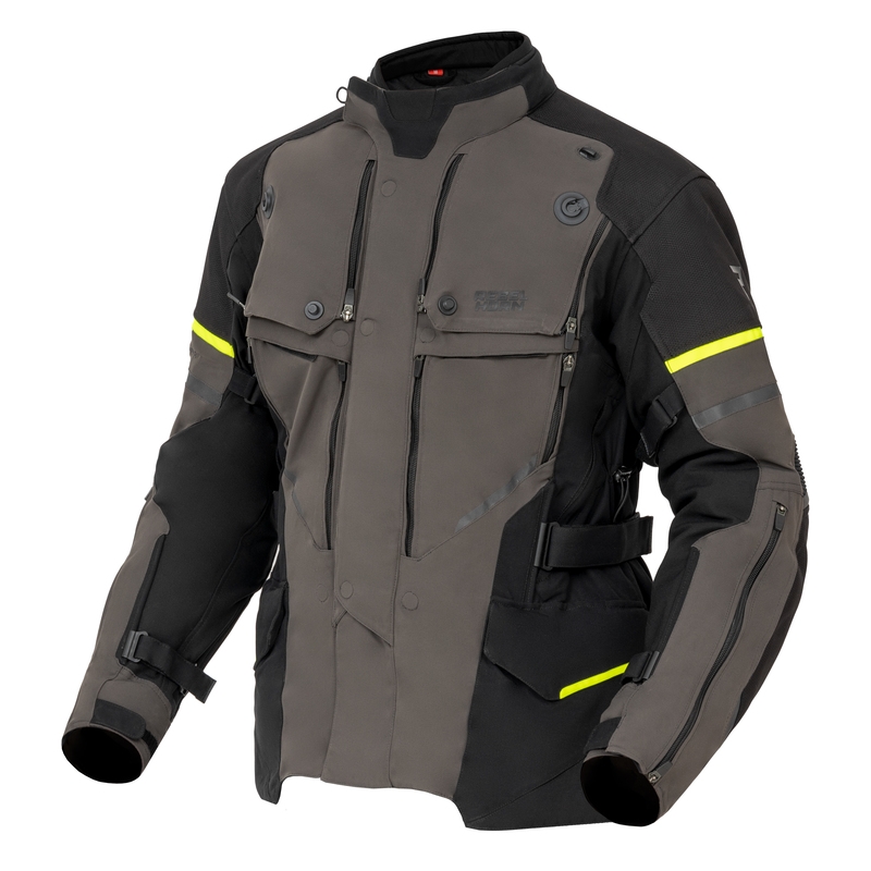 Giacca da moto Rebelhorn Range antracite-nero-giallo fluo