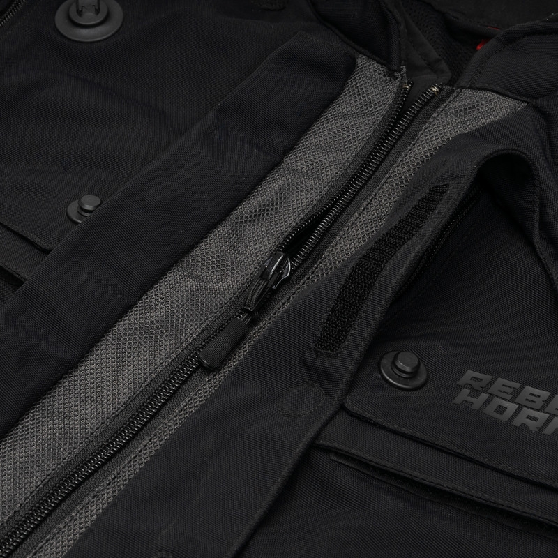 Giacca da moto Rebelhorn Range antracite-nero-giallo fluo