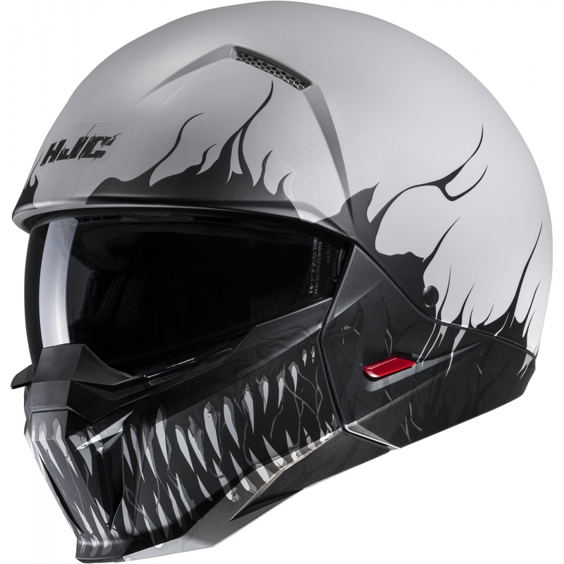Casco aperto con maschera HJC i20 Scraw MC10SF nero-grigio