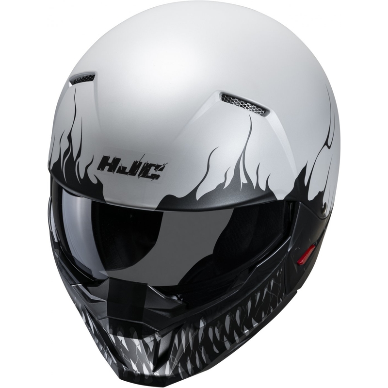 Casco aperto con maschera HJC i20 Scraw MC10SF nero-grigio