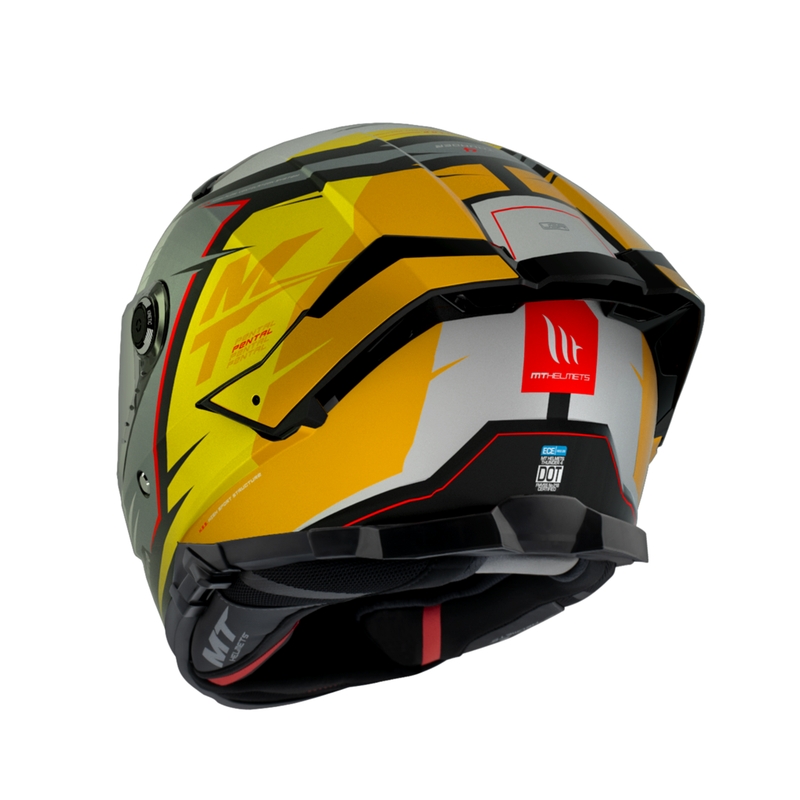 Integrální přilba na motorku MT Thunder 4 SV Pental B3 šedo-žlutá
