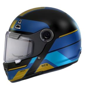 Casco moto integrale MT Jarama 68TH C7 nero-oro-blu Saldi