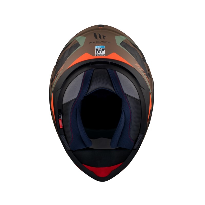 Casco moto MT Atom SV Skill A9 nero-verde-marrone Saldi