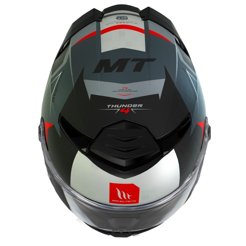 Casco moto integrale MT Thunder 4 SV Exeo nero-grigio-rosso