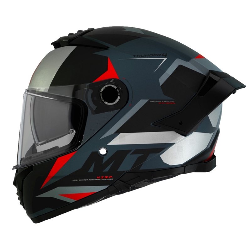 Casco moto integrale MT Thunder 4 SV Exeo nero-grigio-rosso