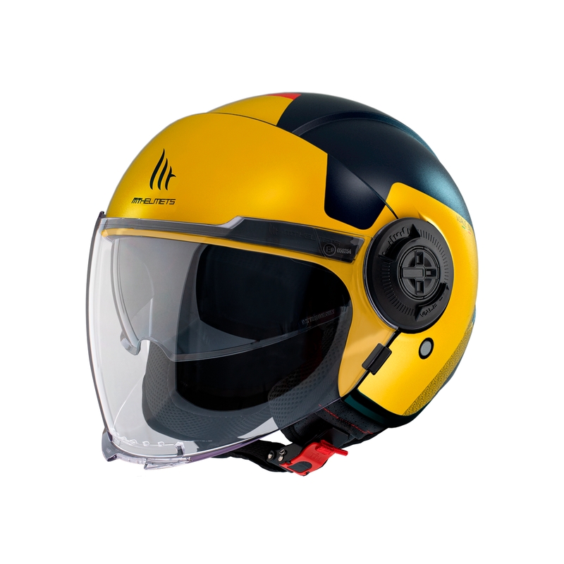 Casco moto aperto MT Viale SV Beta D3 nero-oro