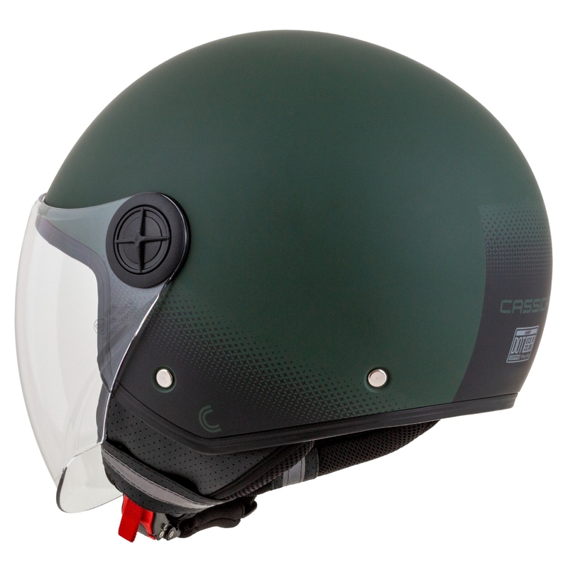 Casco moto aperto Cassida Handy verde-nero