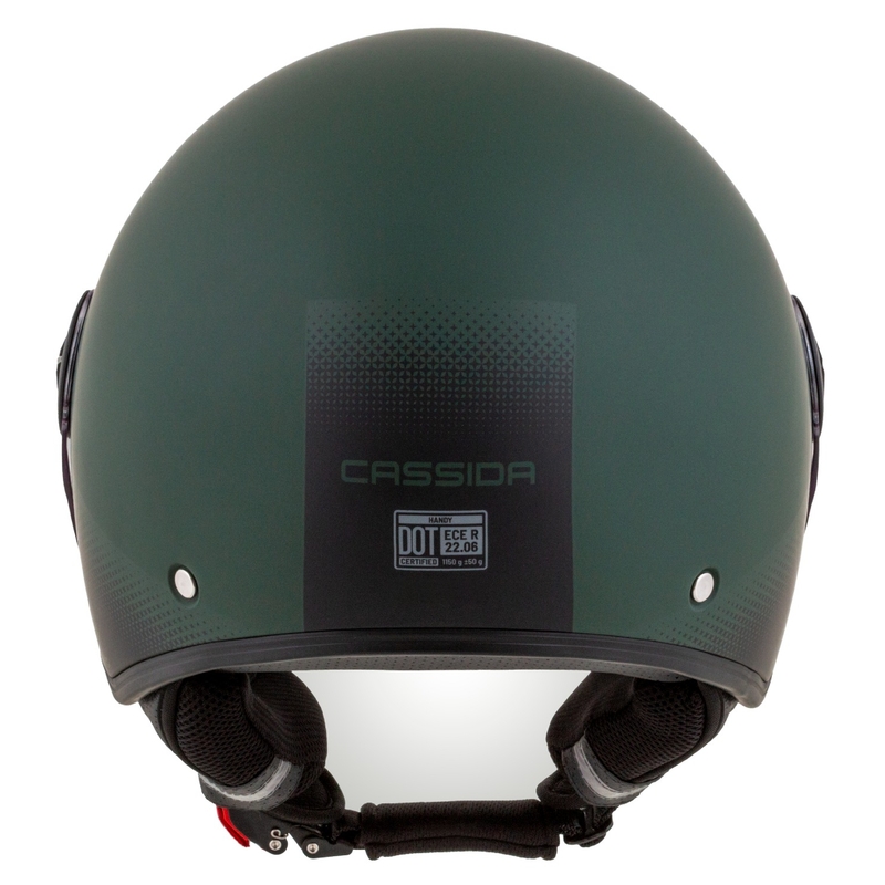 Casco moto aperto Cassida Handy verde-nero