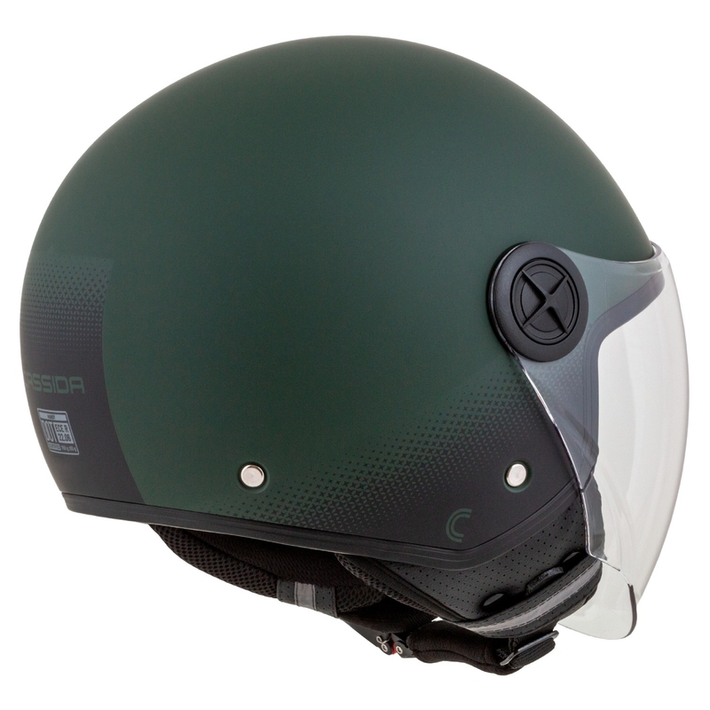 Casco moto aperto Cassida Handy verde-nero
