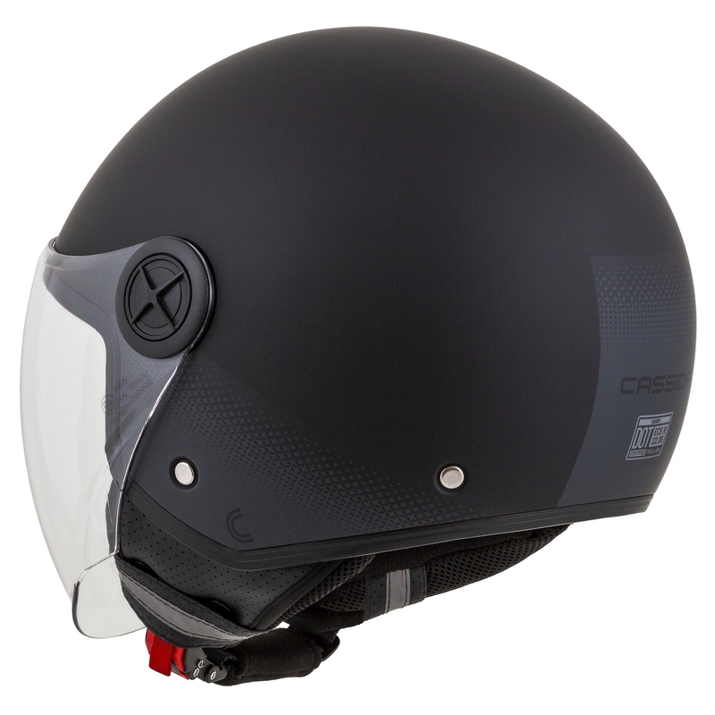 Casco moto aperto Cassida Handy nero-grigio