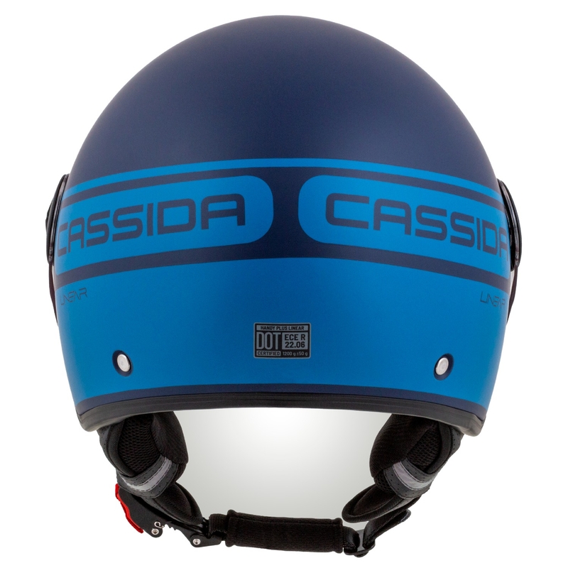 Casco moto aperto Cassida Handy Plus Linear blu