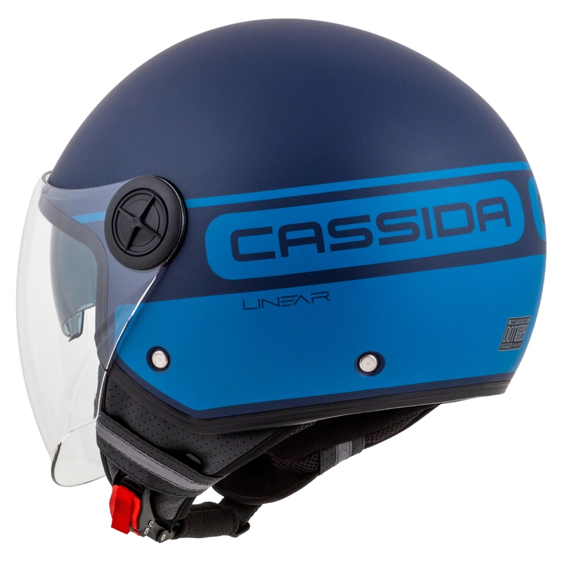 Casco moto aperto Cassida Handy Plus Linear blu