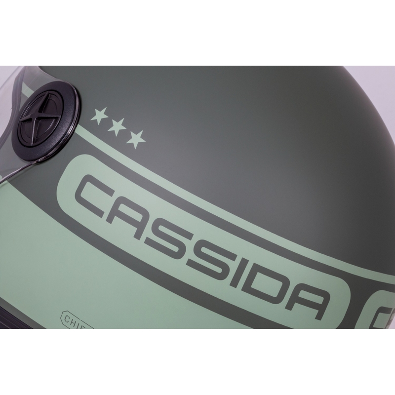 Casco moto aperto Cassida Handy Plus Chief verde