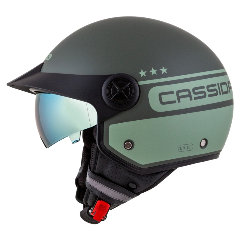 Casco moto aperto Cassida Handy Plus Chief verde