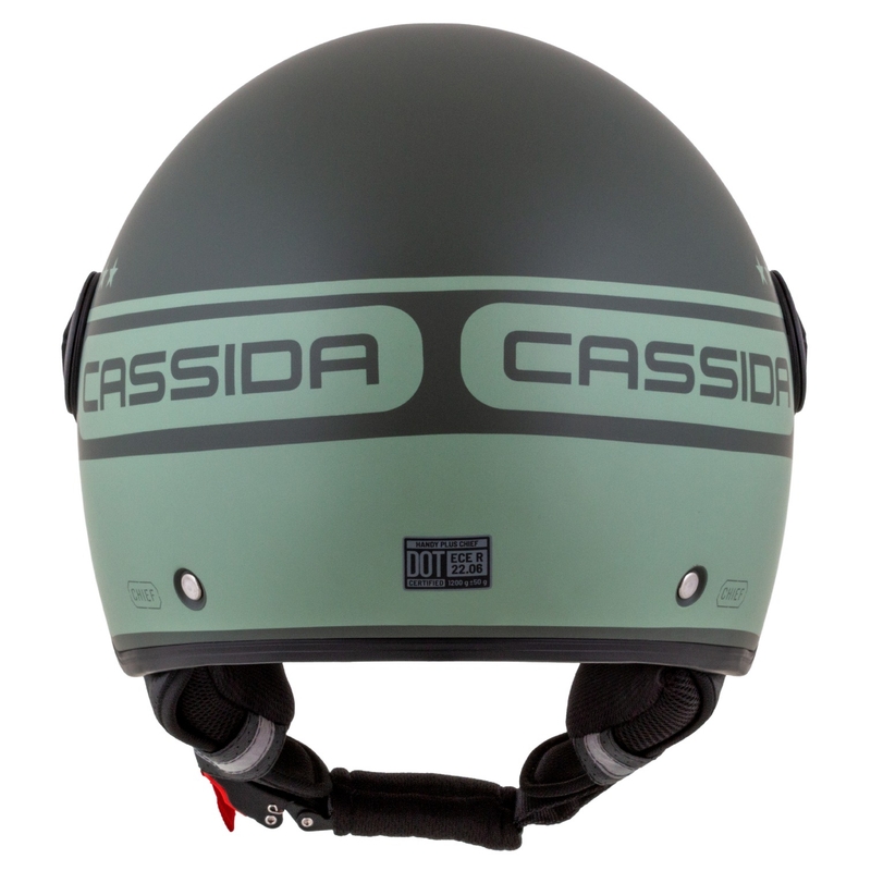 Casco moto aperto Cassida Handy Plus Chief verde