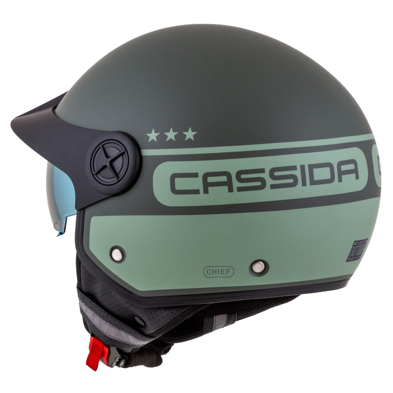 Casco moto aperto Cassida Handy Plus Chief verde