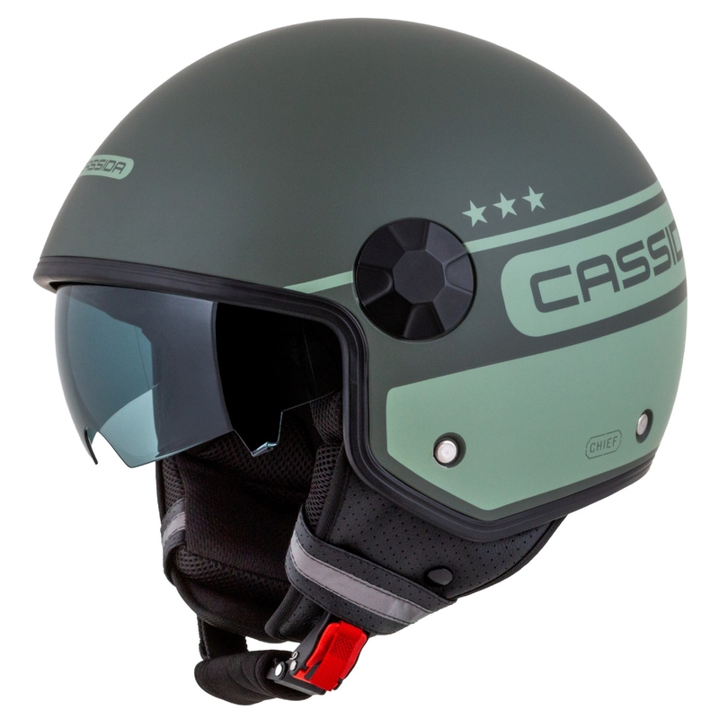 Casco moto aperto Cassida Handy Plus Chief verde