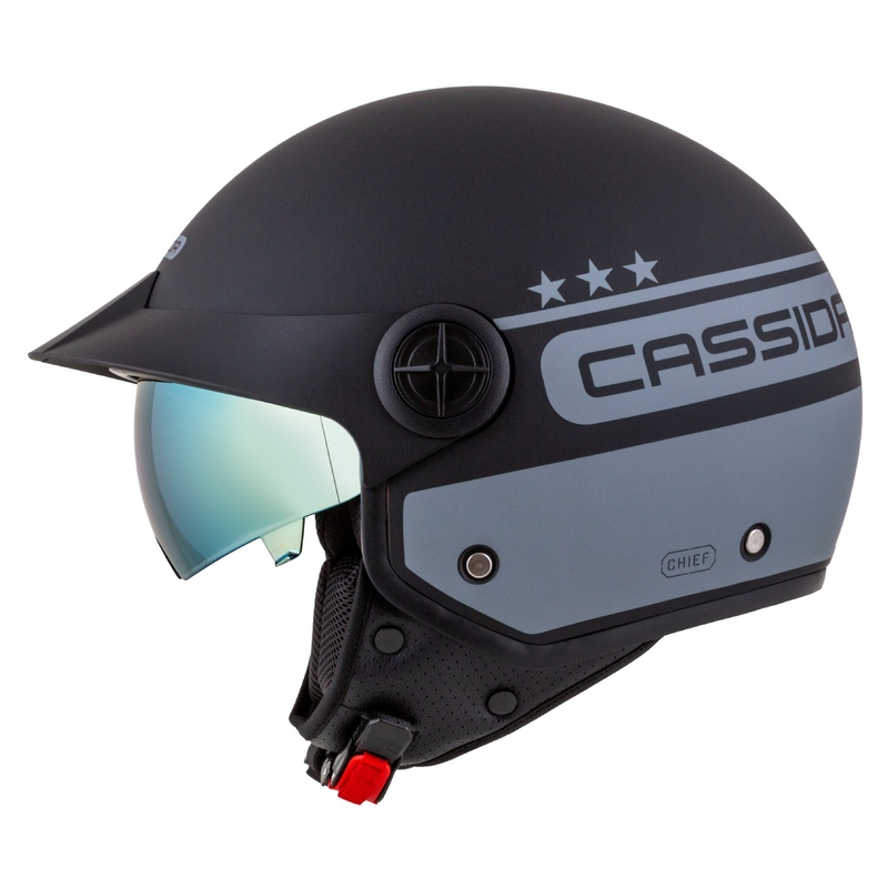 Casco moto aperto Cassida Handy Plus Chief grigio-nero