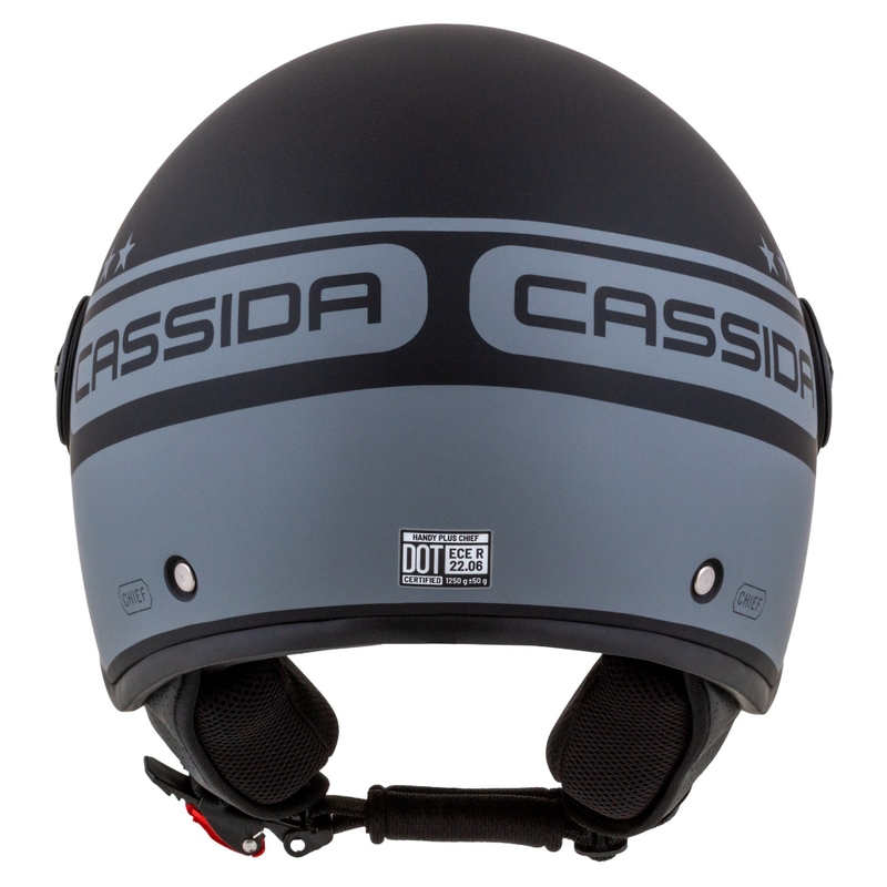 Casco moto aperto Cassida Handy Plus Chief grigio-nero