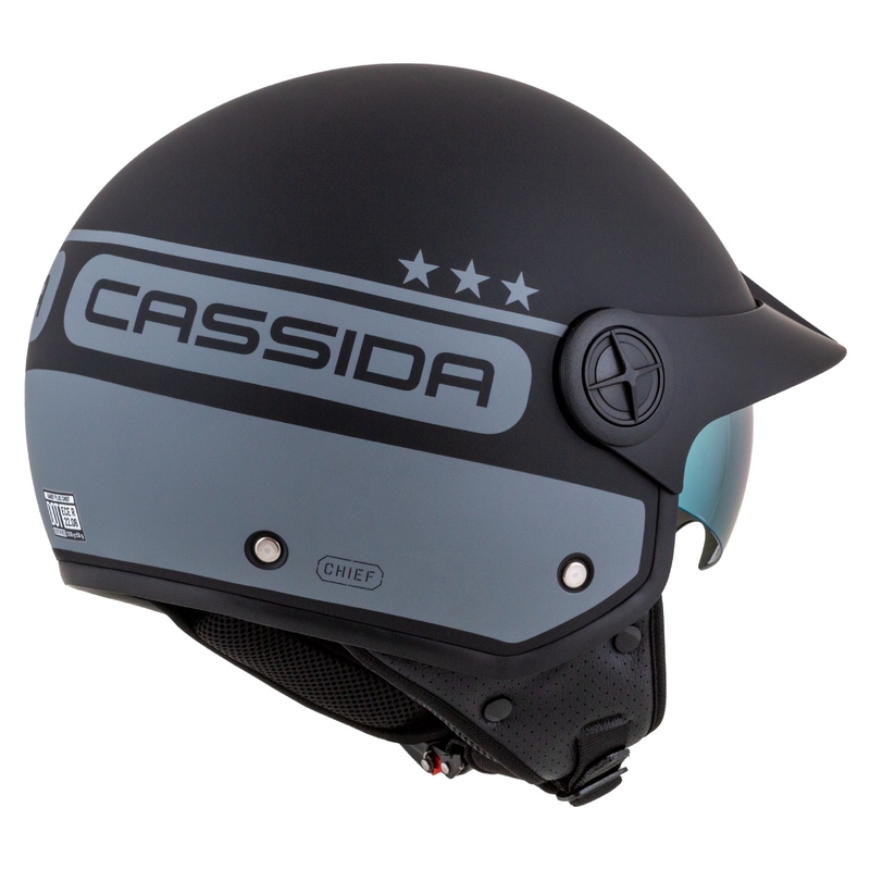 Casco moto aperto Cassida Handy Plus Chief grigio-nero