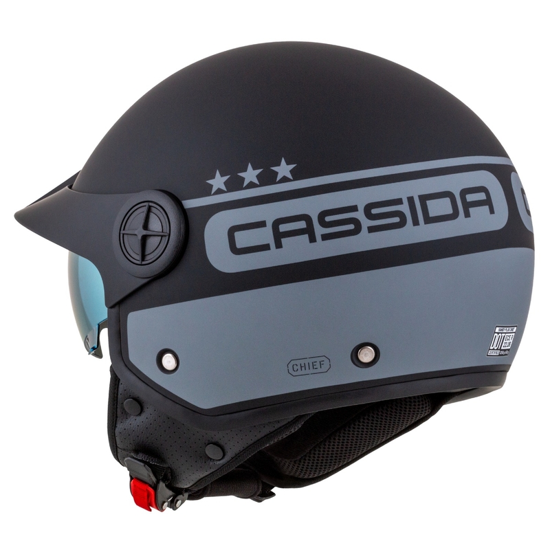 Casco moto aperto Cassida Handy Plus Chief grigio-nero