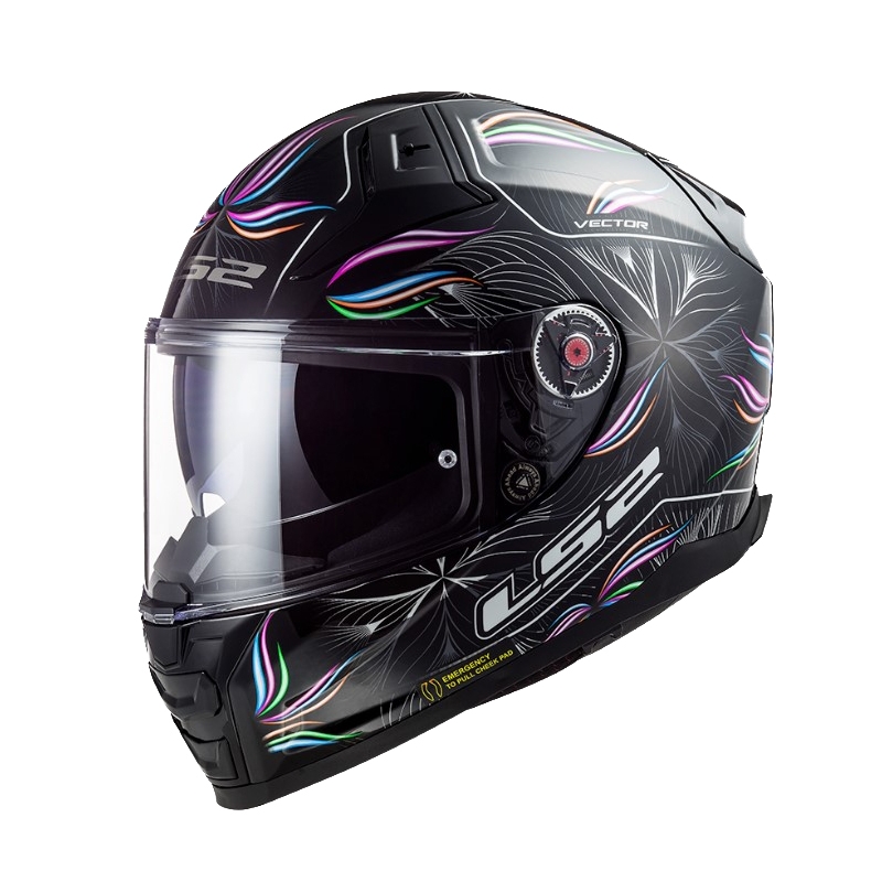 Casco moto integrale LS2 FF811 Vector II Tropical bianco-viola-nero