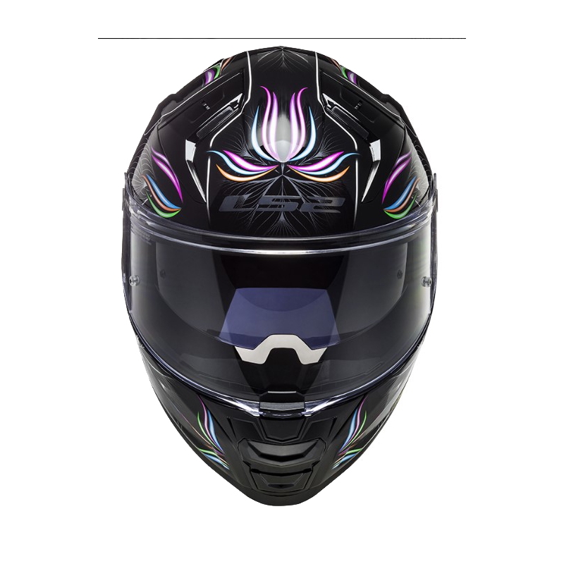 Casco moto integrale LS2 FF811 Vector II Tropical bianco-viola-nero