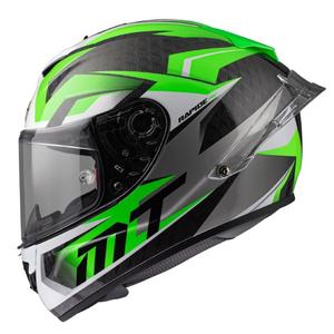 Casco moto integrale MT Rapide Pro Fugaz A6 nero-grigio-bianco-verde vendita Saldi