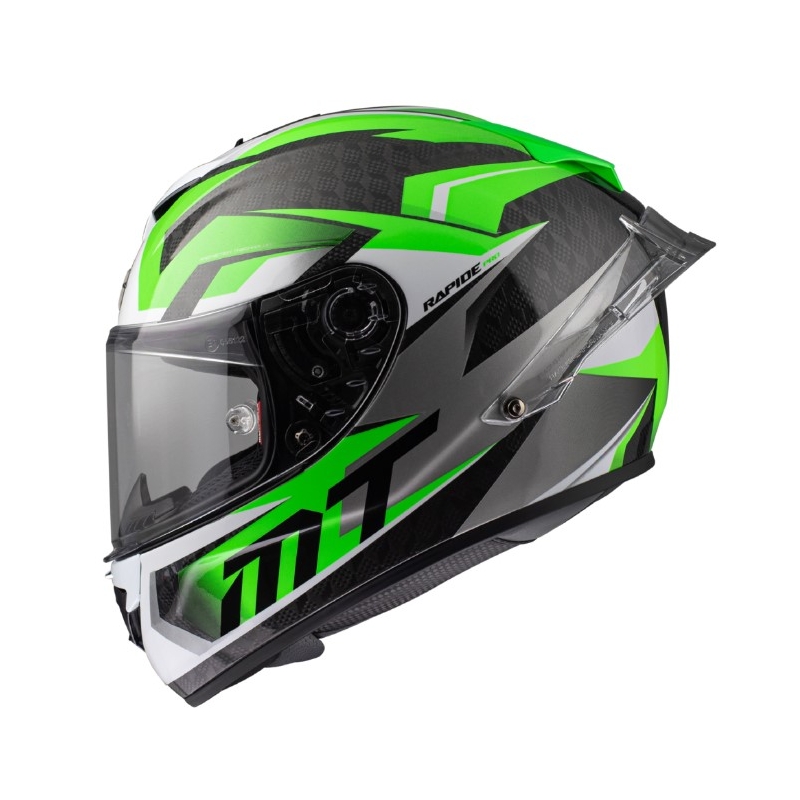 Casco moto integrale MT Rapide Pro Fugaz A6 nero-grigio-bianco-verde vendita Saldi