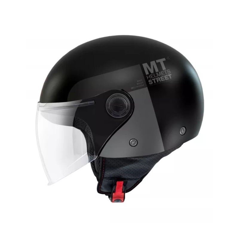 MT Street Inboard D2 Casco moto aperto nero-grigio Saldi