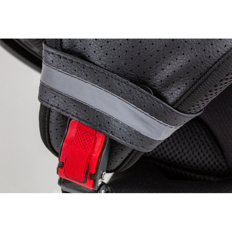 Casco moto Cassida Handy Plus Linear Open Rosso-Nero