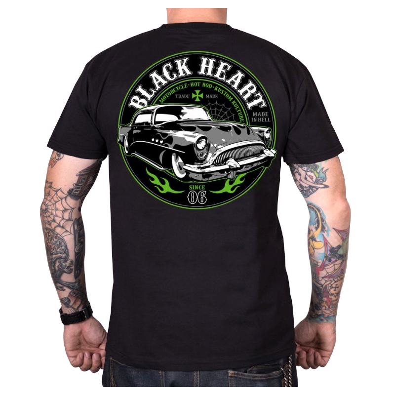Maglietta da uomo Black Heart Monster nero